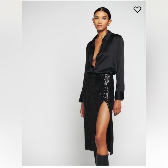 Reformation Galaxy Skirt in Black New with Tags! - Picture 2 of 11